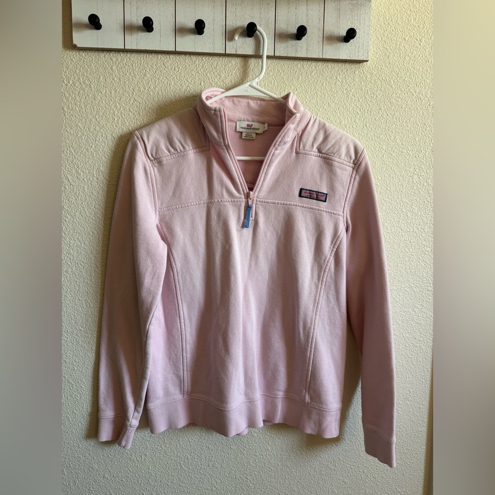 Vineyard Vines Light Pink Half-Zip Fleece Pullover